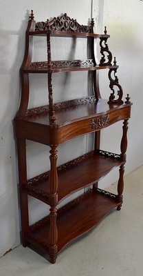 Napoleon III Mahogany Serving Shelving Console, 1850s-RVK-765218