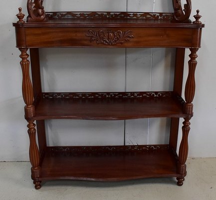 Napoleon III Mahogany Serving Shelving Console, 1850s-RVK-765218