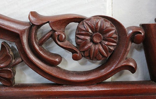 Napoleon III Mahogany Serving Shelving Console, 1850s-RVK-765218