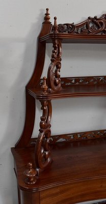 Napoleon III Mahogany Serving Shelving Console, 1850s-RVK-765218