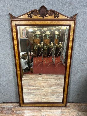 Napoleon III Maple and Mahogany Mirror, 1880s-MWB-2043355