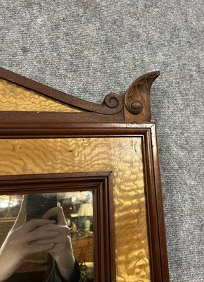 Napoleon III Maple and Mahogany Mirror, 1880s-MWB-2043355