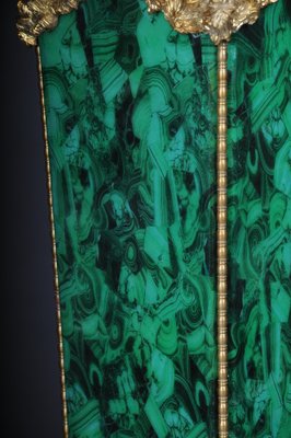 Napoleon III Marble Column with Malachite Bronze-FLW-1401736