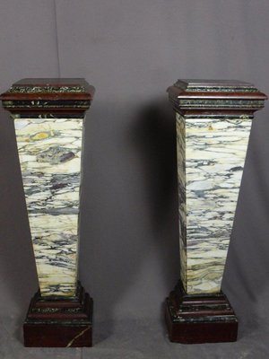 Napoleon III Marble Columns, Set of 2-WSV-880218