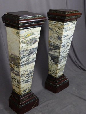 Napoleon III Marble Columns, Set of 2-WSV-880218