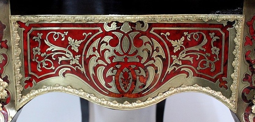 Napoleon III Marquetry Boulle Game Table, 19th Century-RVK-1438329