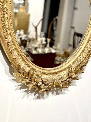 Napoleon III Mirror with Laurel Frames and Garlands-KKG-1706285