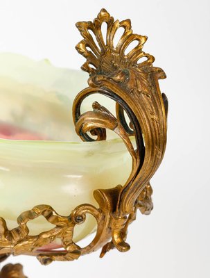 Napoleon III Opaline Bowl with Gilt Bronze Mounting, 19th Century-WFS-1741945