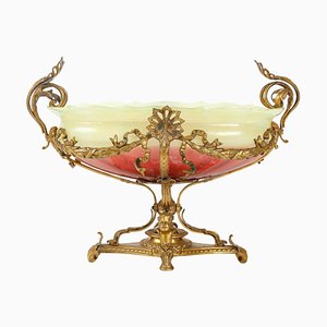 Napoleon III Opaline Bowl with Gilt Bronze Mounting, 19th Century-WFS-1741945