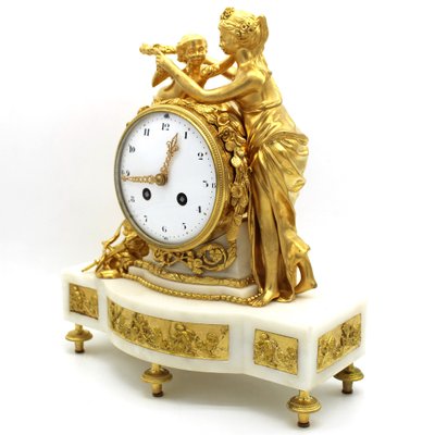 Napoleon III Pendulum Clock in Gilt Bronze and Marble, 19th-Century-UMS-1033014