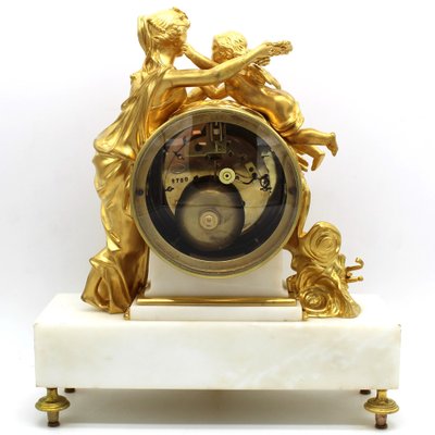 Napoleon III Pendulum Clock in Gilt Bronze and Marble, 19th-Century-UMS-1033014