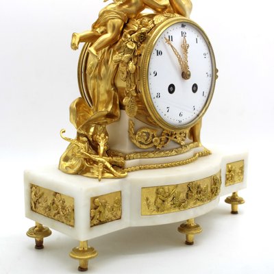 Napoleon III Pendulum Clock in Gilt Bronze and Marble, 19th-Century-UMS-1033014