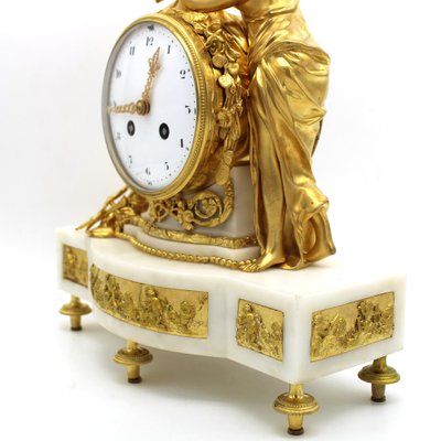 Napoleon III Pendulum Clock in Gilt Bronze and Marble, 19th-Century-UMS-1033014