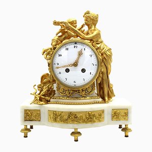 Napoleon III Pendulum Clock in Gilt Bronze and Marble, 19th-Century-UMS-1033014