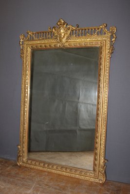 Napoleon Iii Period Mirror in Golden Stucco, 19th Century-BCR-2043337