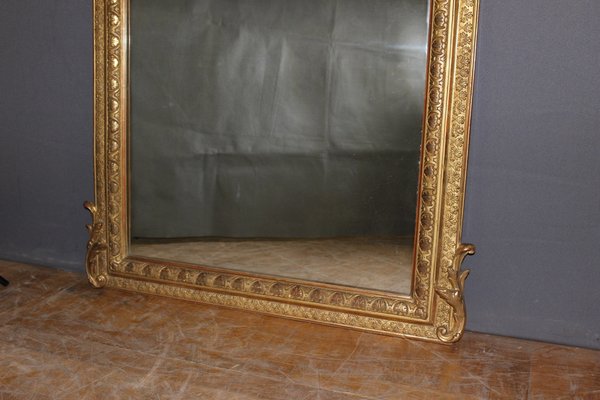 Napoleon Iii Period Mirror in Golden Stucco, 19th Century-BCR-2043337