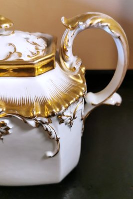 Napoleon III Porcelain of Paris Teapot with Pure Gold Decorations-QRS-1072854