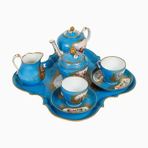 Napoleon III Porcelain Tea Service from Sèvres, Set of 6-WFS-1806522