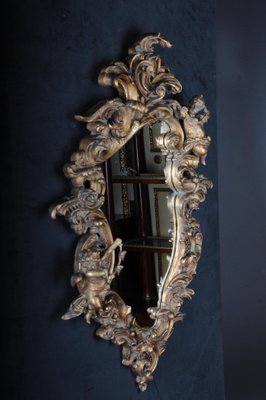 Napoleon III Rococo Wall Mirror, 1880s-FLW-1402197