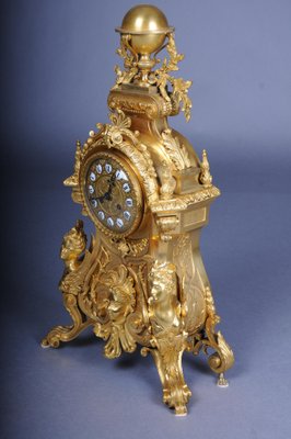 Napoleon III Royal Fire-Gilded Mantel Clock, Paris, France, 1870s-FLW-1767319