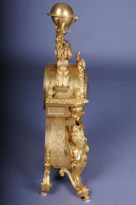 Napoleon III Royal Fire-Gilded Mantel Clock, Paris, France, 1870s-FLW-1767319