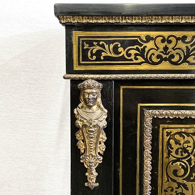 Napoleon III Single Door Cabinet Boulle in Inlay, Mid-19th Century-BEW-1395933