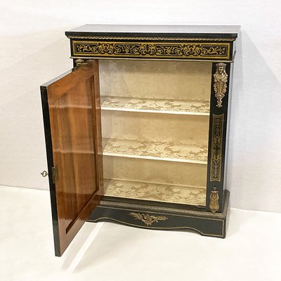 Napoleon III Single Door Cabinet Boulle in Inlay, Mid-19th Century-BEW-1395933