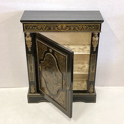 Napoleon III Single Door Cabinet Boulle in Inlay, Mid-19th Century-BEW-1395933