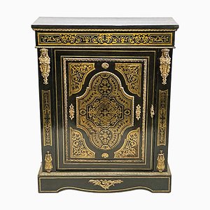 Napoleon III Single Door Cabinet Boulle in Inlay, Mid-19th Century-BEW-1395933