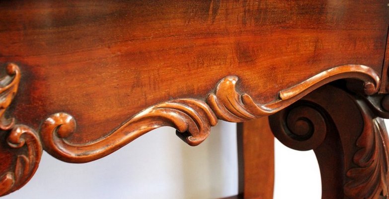 Napoleon III Solid Mahogany Console, Mid-19th Century-RVK-1075208