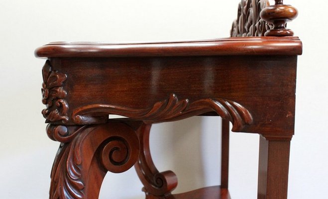 Napoleon III Solid Mahogany Console, Mid-19th Century-RVK-1075208