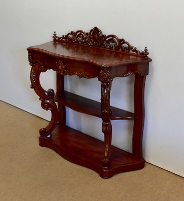 Napoleon III Solid Mahogany Console, Mid-19th Century-RVK-1075208