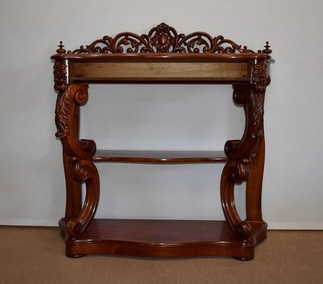 Napoleon III Solid Mahogany Console, Mid-19th Century-RVK-1075208