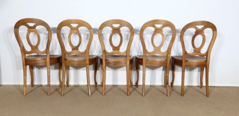 Napoleon III Solid Walnut Chairs, Set of 5-RVK-1141695