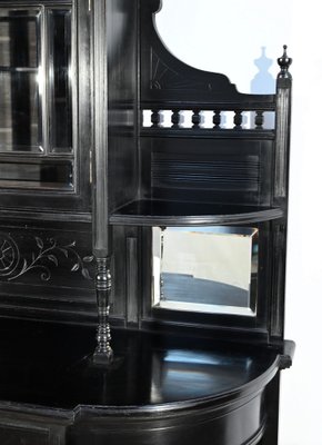 Napoleon III Style Blackened Pearwood Meuble d'Entre Deux, Late 19th Century-RVK-1751787