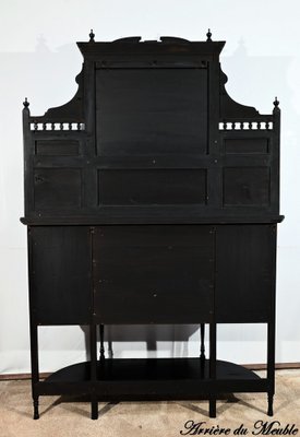 Napoleon III Style Blackened Pearwood Meuble d'Entre Deux, Late 19th Century-RVK-1751787