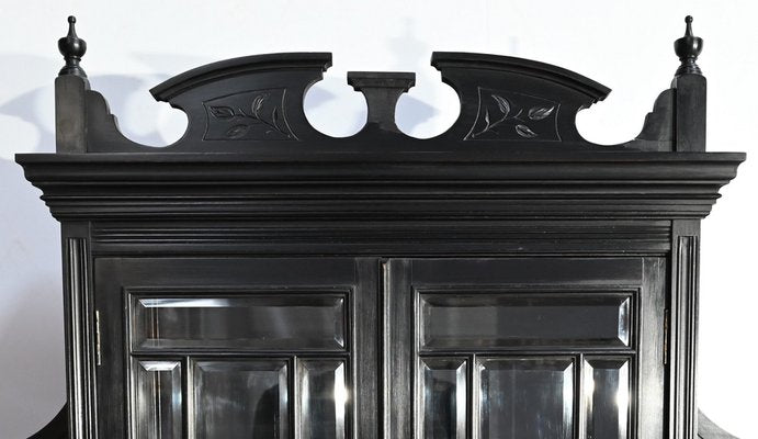 Napoleon III Style Blackened Pearwood Meuble d'Entre Deux, Late 19th Century-RVK-1751787