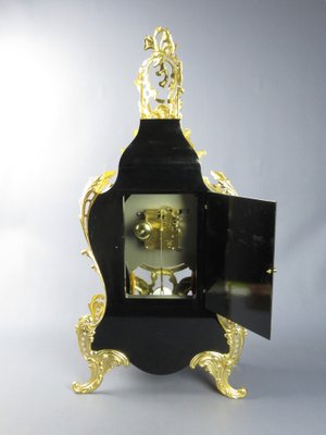 Napoleon III Style Boulle and Gilt Brass Table Alarm Clock, 20th Century-PWG-1780393