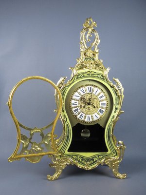 Napoleon III Style Boulle and Gilt Brass Table Alarm Clock, 20th Century-PWG-1780393