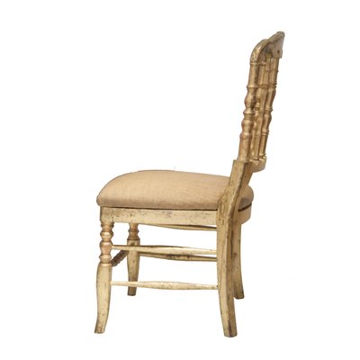 Napoleon III Style Chiavari Solid Wooden Hand-Crafted Gold Leaf Chair, France, 1960s-UZ-946420