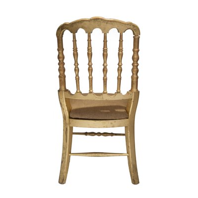 Napoleon III Style Chiavari Solid Wooden Hand-Crafted Gold Leaf Chair, France, 1960s-UZ-946420