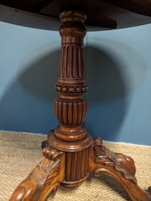 Napoleon III Style Mahogany Pedestal Table-HLV-1787362