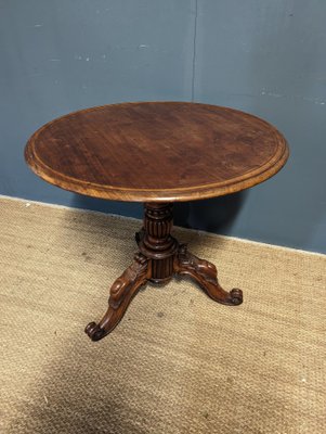 Napoleon III Style Mahogany Pedestal Table-HLV-1787362