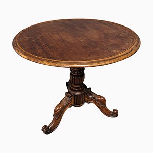 Napoleon III Style Mahogany Pedestal Table-HLV-1787362