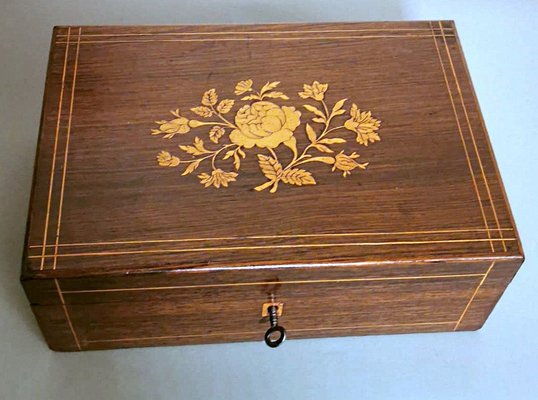 Napoleon III Style Walnut Table Box, 1870s-QRS-1384291