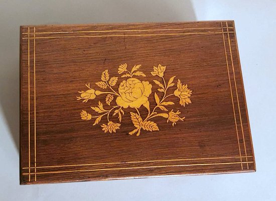 Napoleon III Style Walnut Table Box, 1870s-QRS-1384291