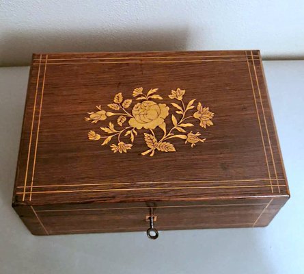 Napoleon III Style Walnut Table Box, 1870s-QRS-1384291