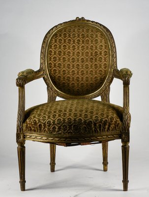 Napoleon III Style Wooden Armchair, Italy, 1900s-RAQ-1126731