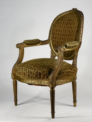 Napoleon III Style Wooden Armchair, Italy, 1900s-RAQ-1126731