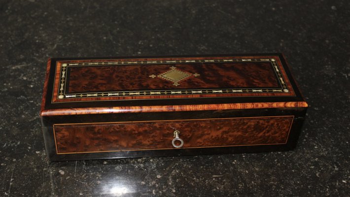 Napoleon III Time Jewelry Box in Marquetry-BCR-1742558